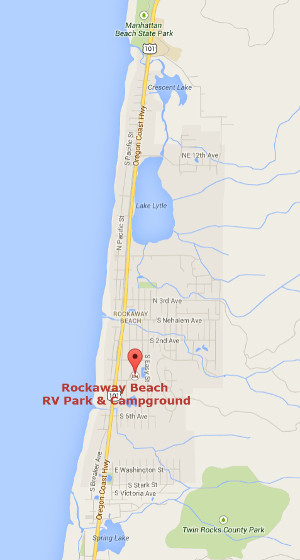 Map to Rockaway Beach RV Park